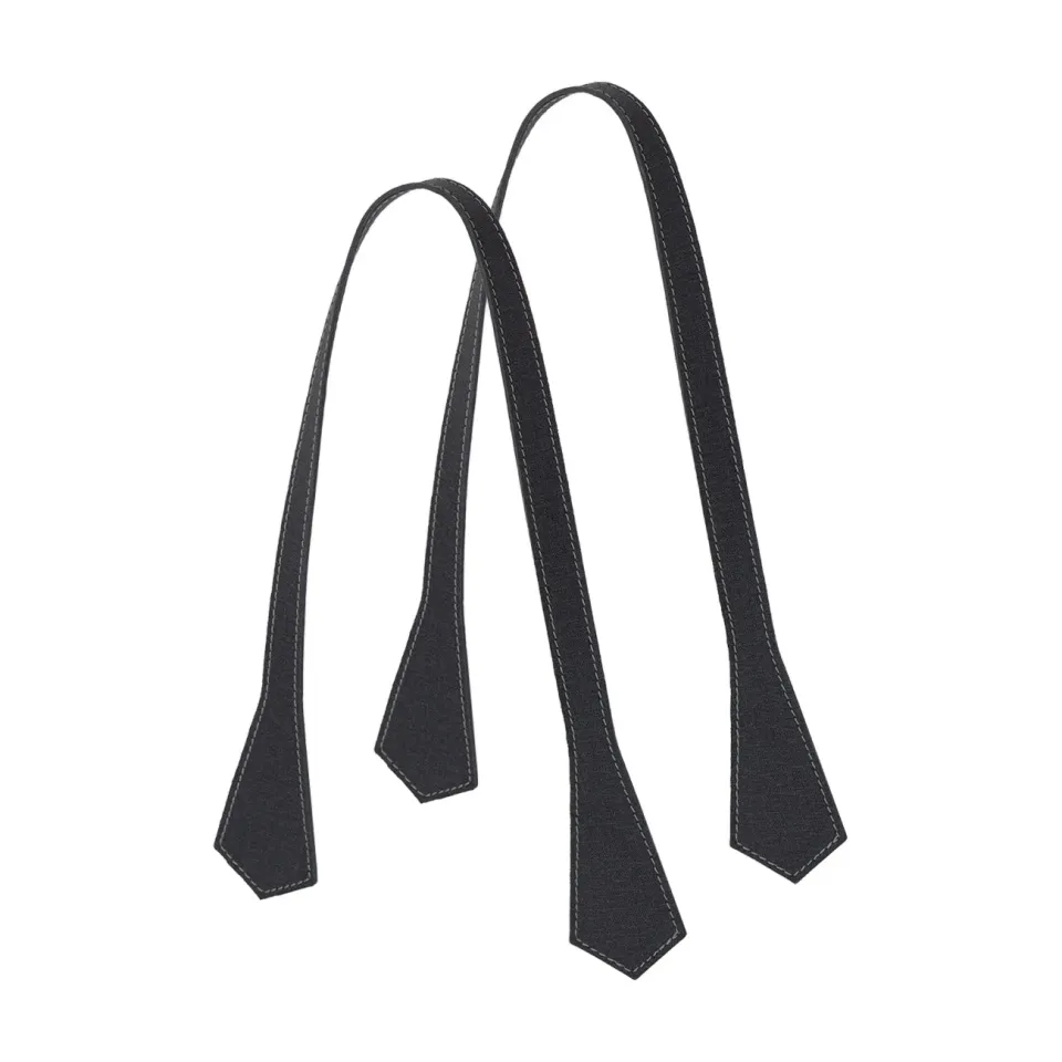 O bag anse longue pointue noire coutures