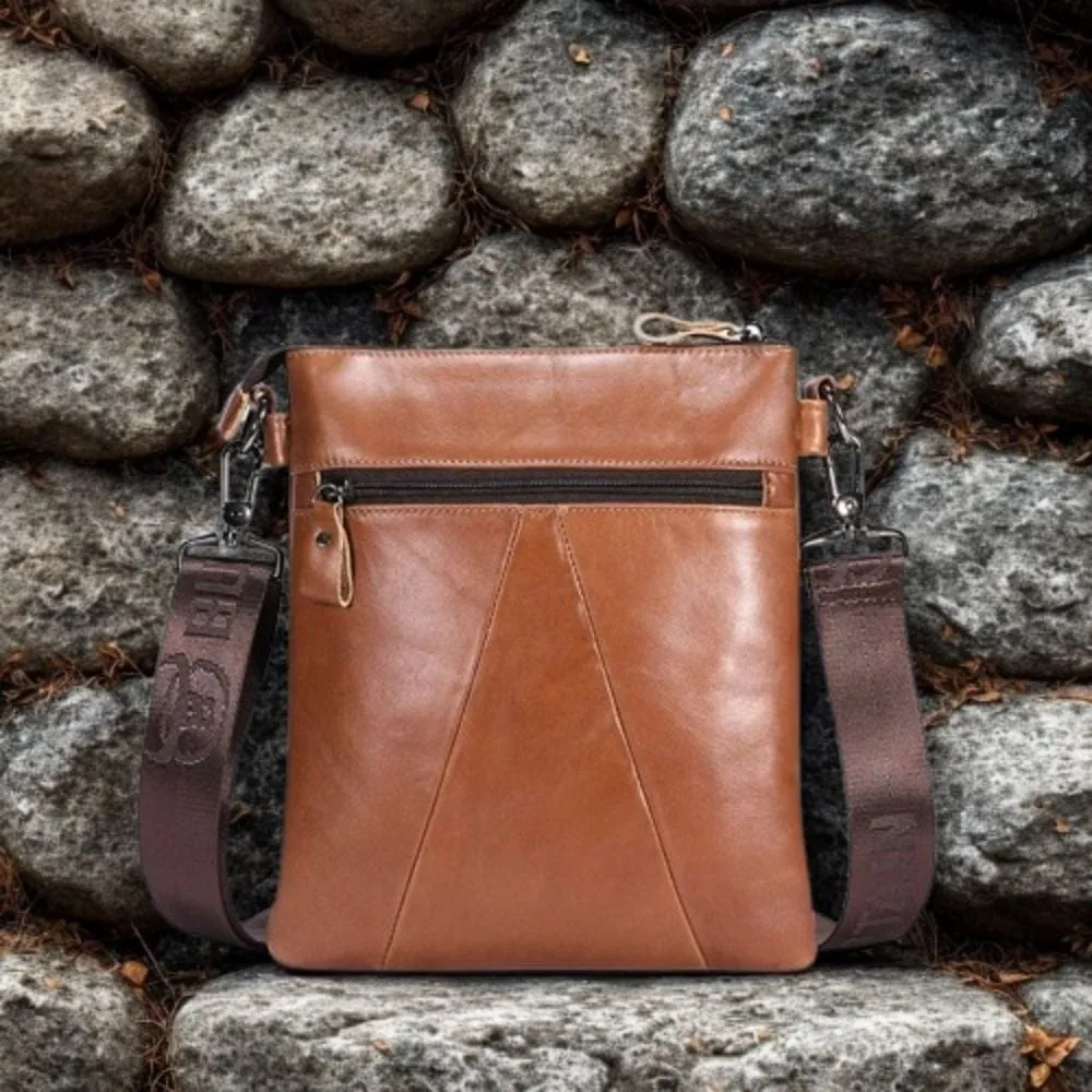 Maison Sacoches Captain sacoche cuir homme marron