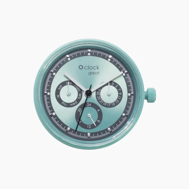 O bag O Clock Great mécanisme montre vert racing