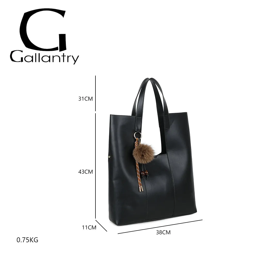 Gallantry Erythéa cabas Noir grand pompon