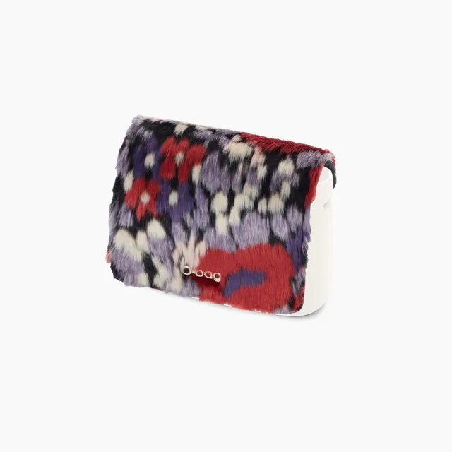 O bag O Pocket rabat fausse fourrure rouge