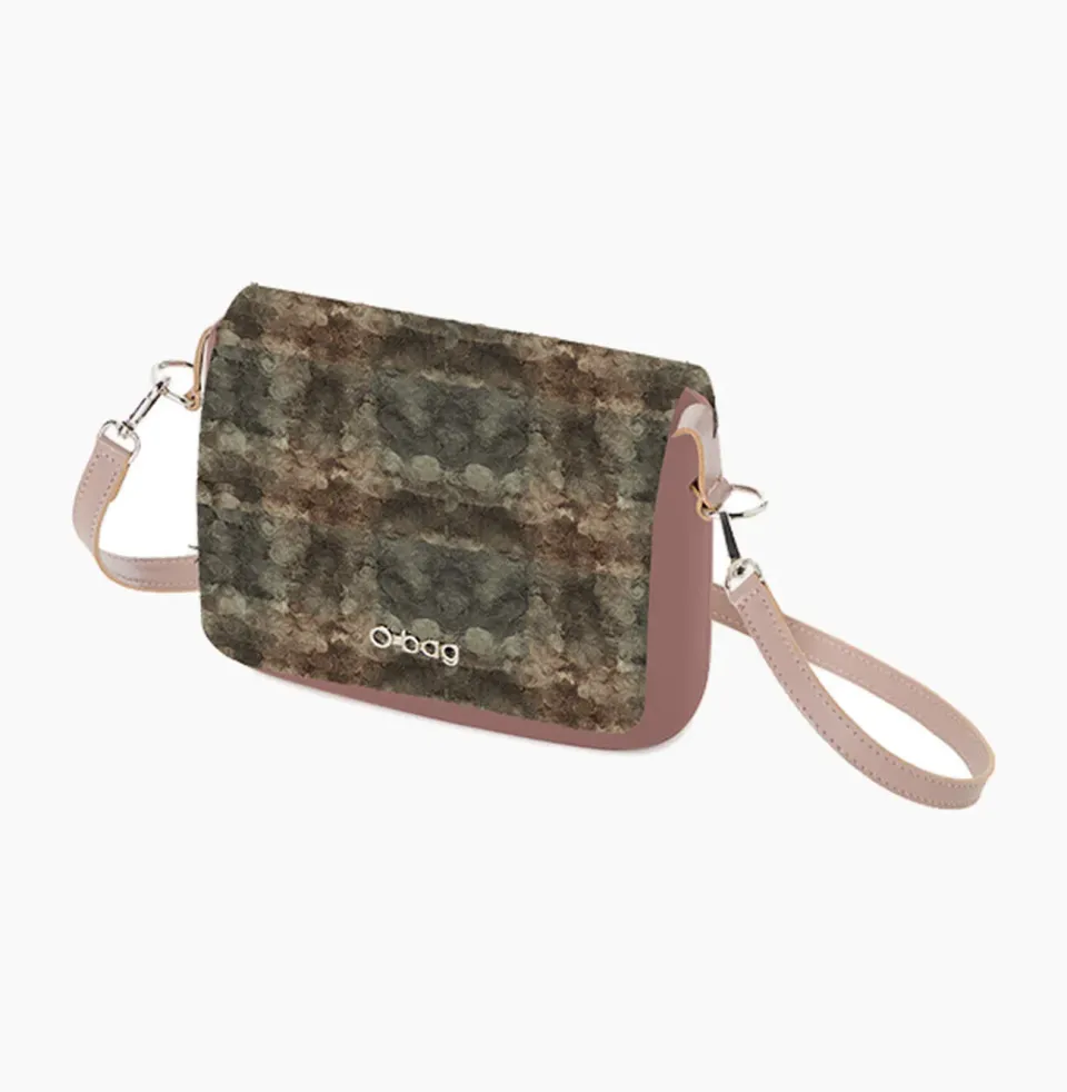 O bag O Pocket sac tartan 3d old pink complet