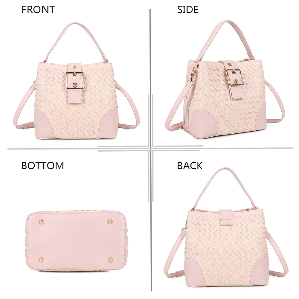 Gallantry Paris Bellevue sac à main beige effet tressé
