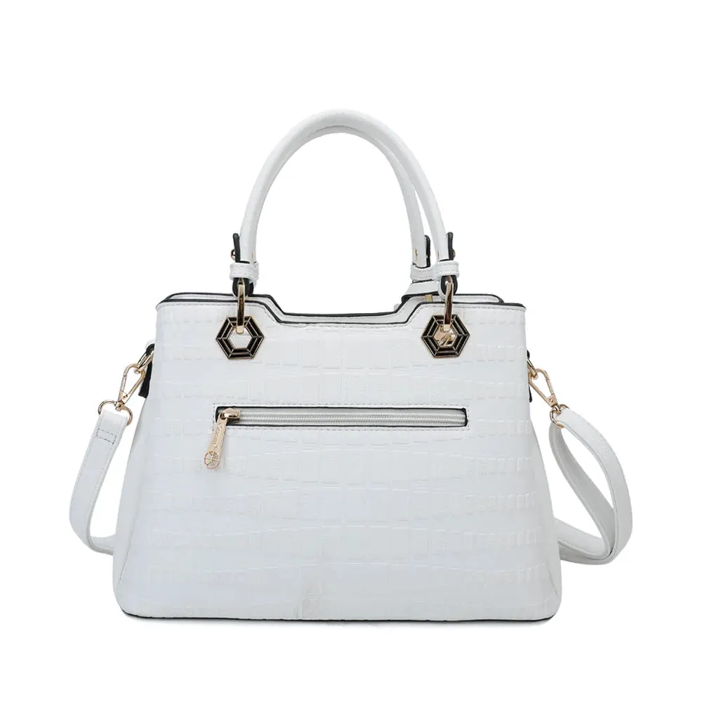 Gallantry Paris Fiora sac à main Rose façon croco