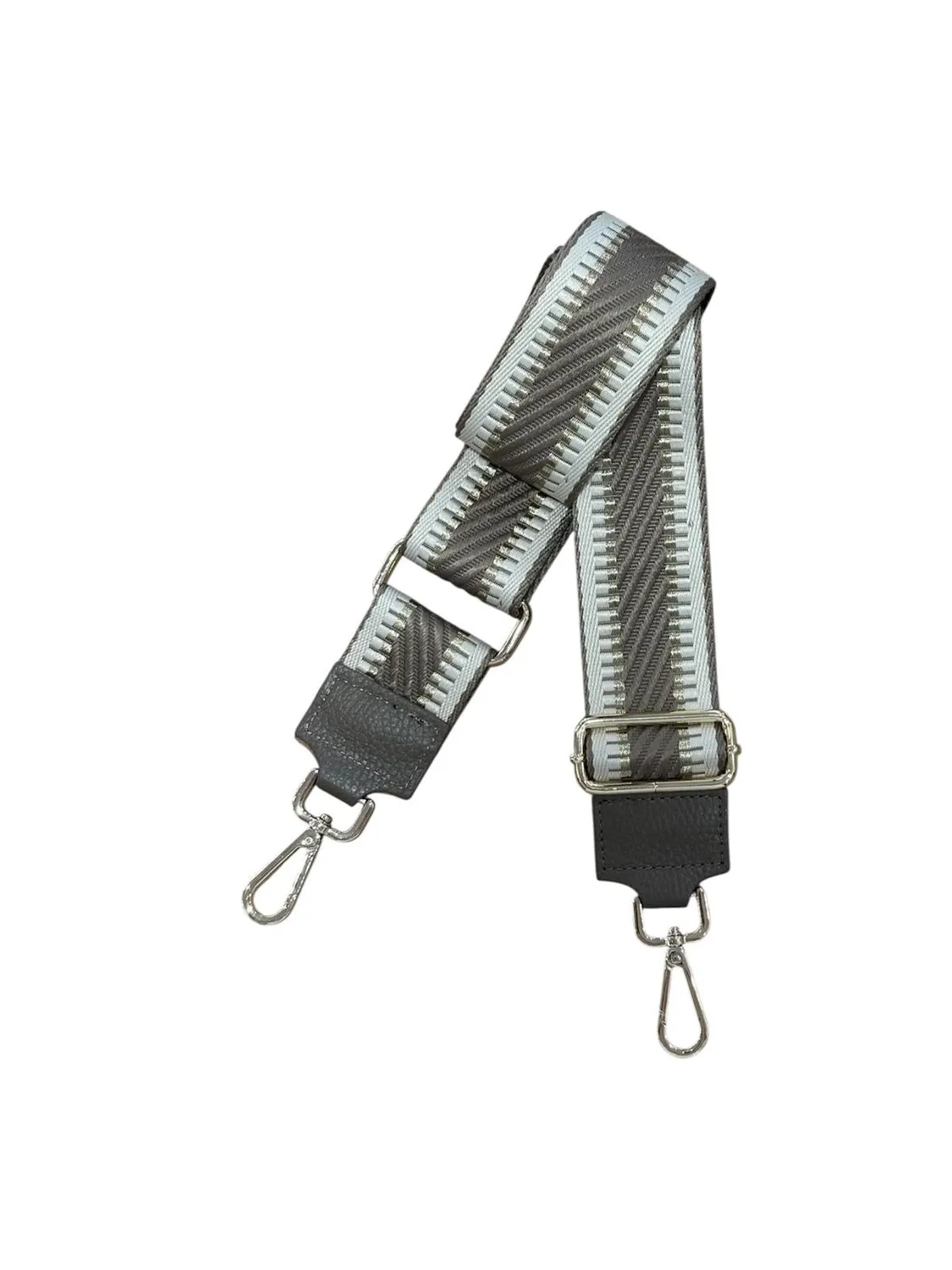 Hexagone Cuir Anse Zippé anse sac Beige Doré nylon