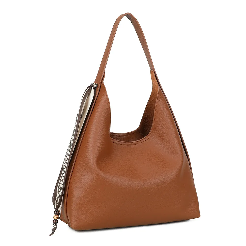 Gallantry La Nérélie sac épaule marron grand 34cm