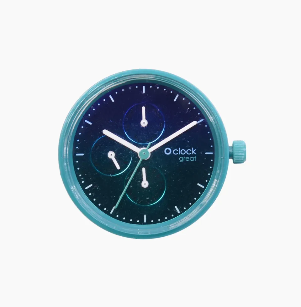 O bag O clock great cadran montre aqua mirror date