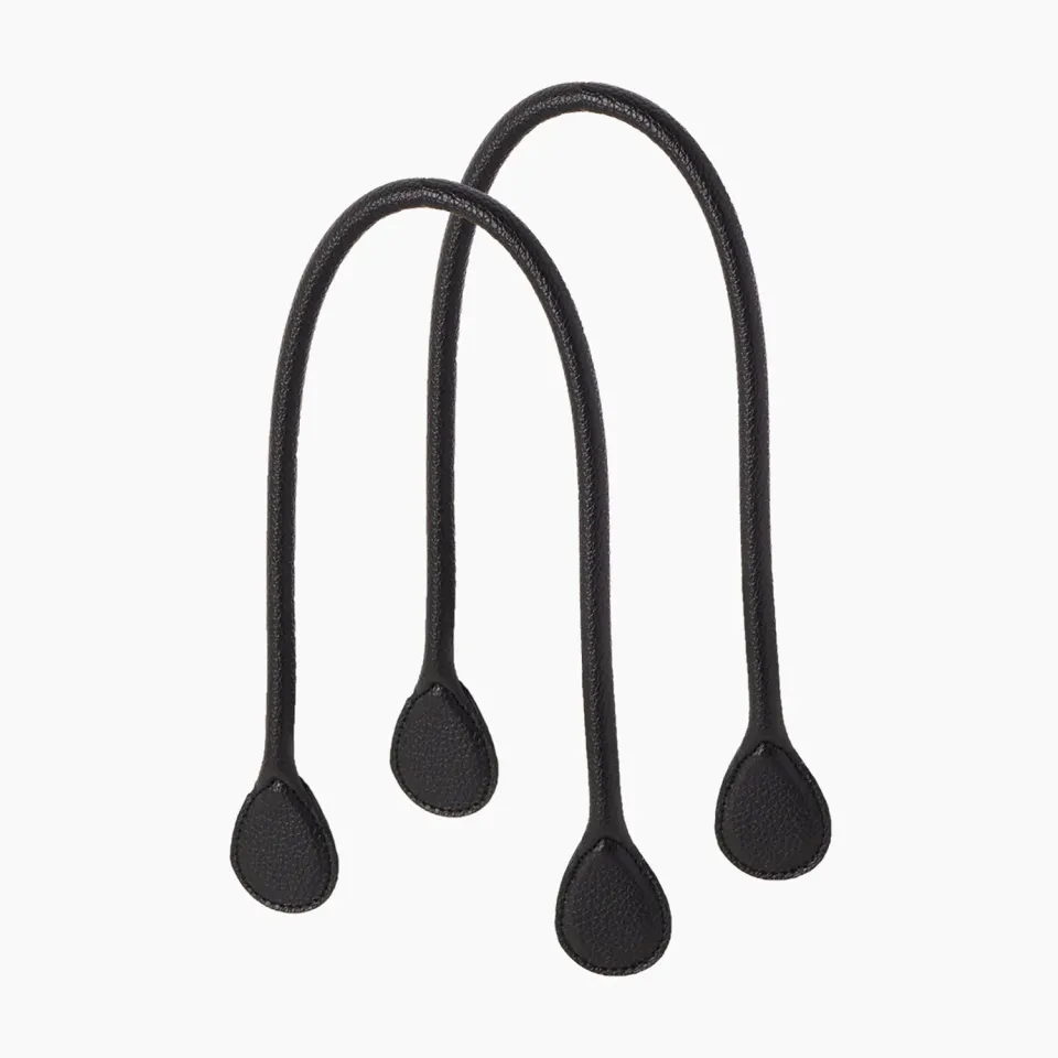 O bag anse longue noire tissu martelé sac