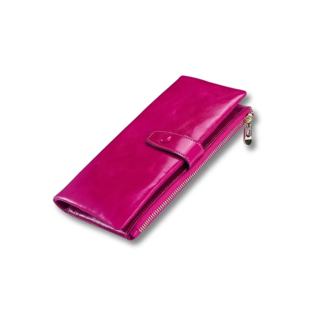 Maison Sacoches Avelia portefeuille femme cuir Rouge