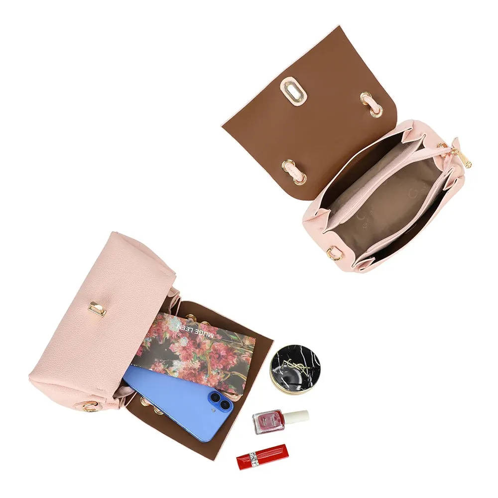 Gallantry Paris Orlina petit sac à main Taupe grainé