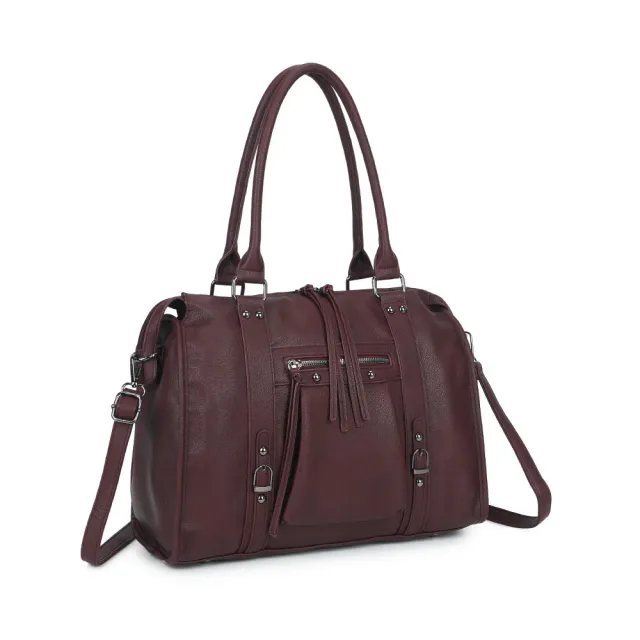 Gallantry Paris Skyla Grand Mat cabas bordeaux zippé