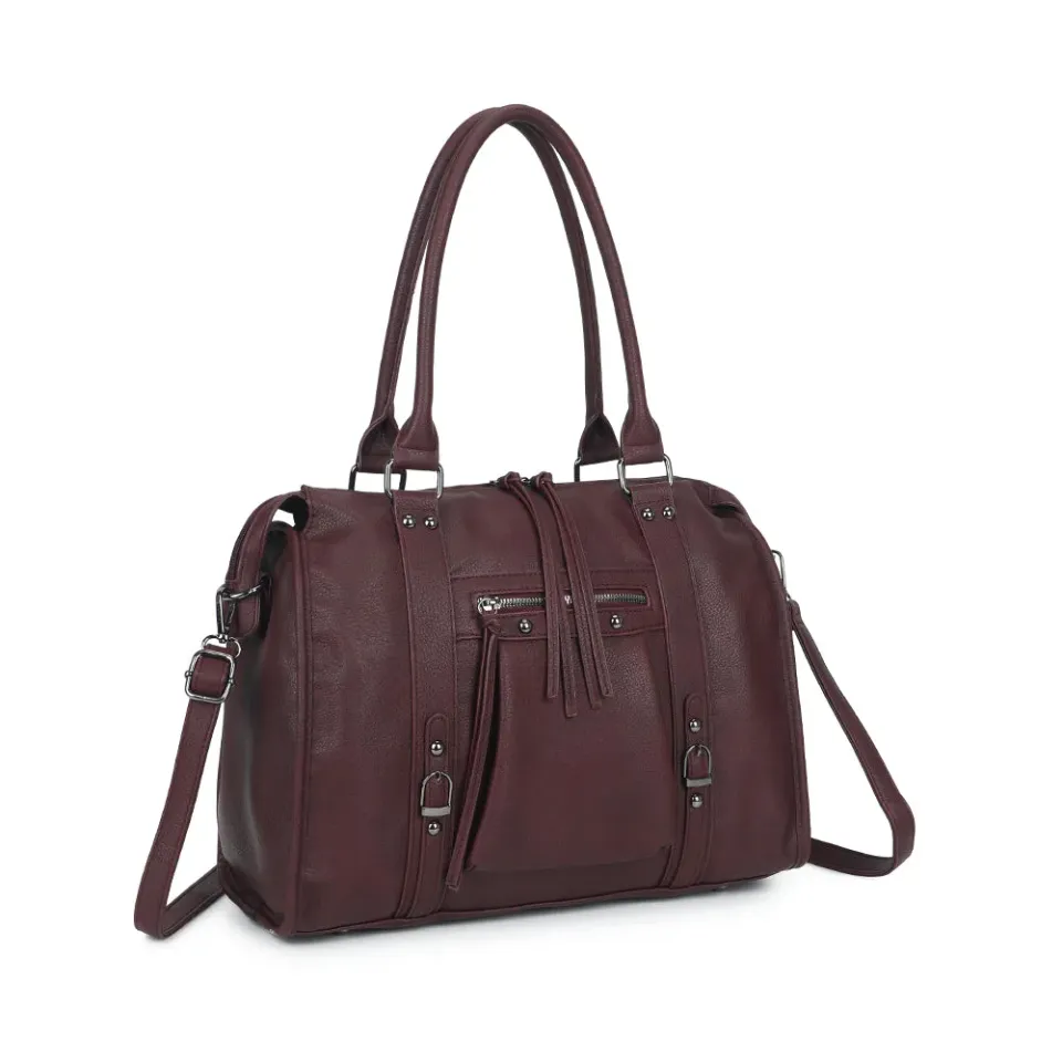 Gallantry Paris Skyla Grand Mat cabas bordeaux zippé