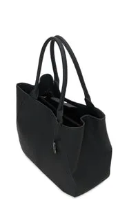 O bag Courmayeur sac shopper tissu noir zippé