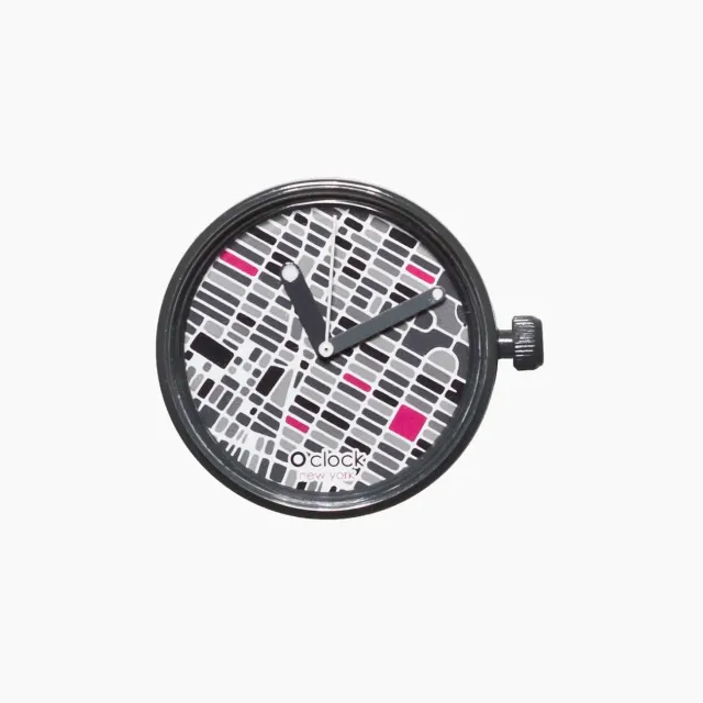 O bag O Clock City Map New York mécanisme montre quartz