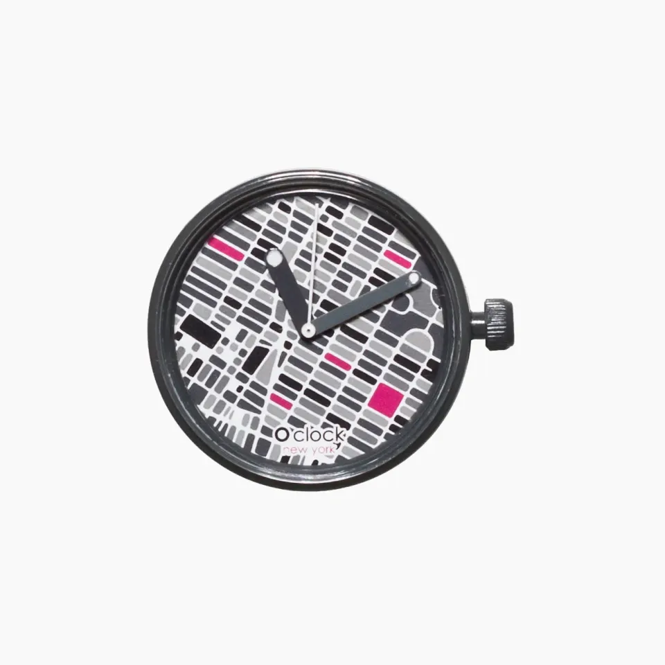 O bag O Clock City Map New York mécanisme montre quartz