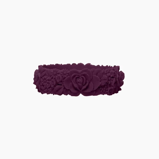 O bag Flower Big bracelet silicone bordeaux taille M