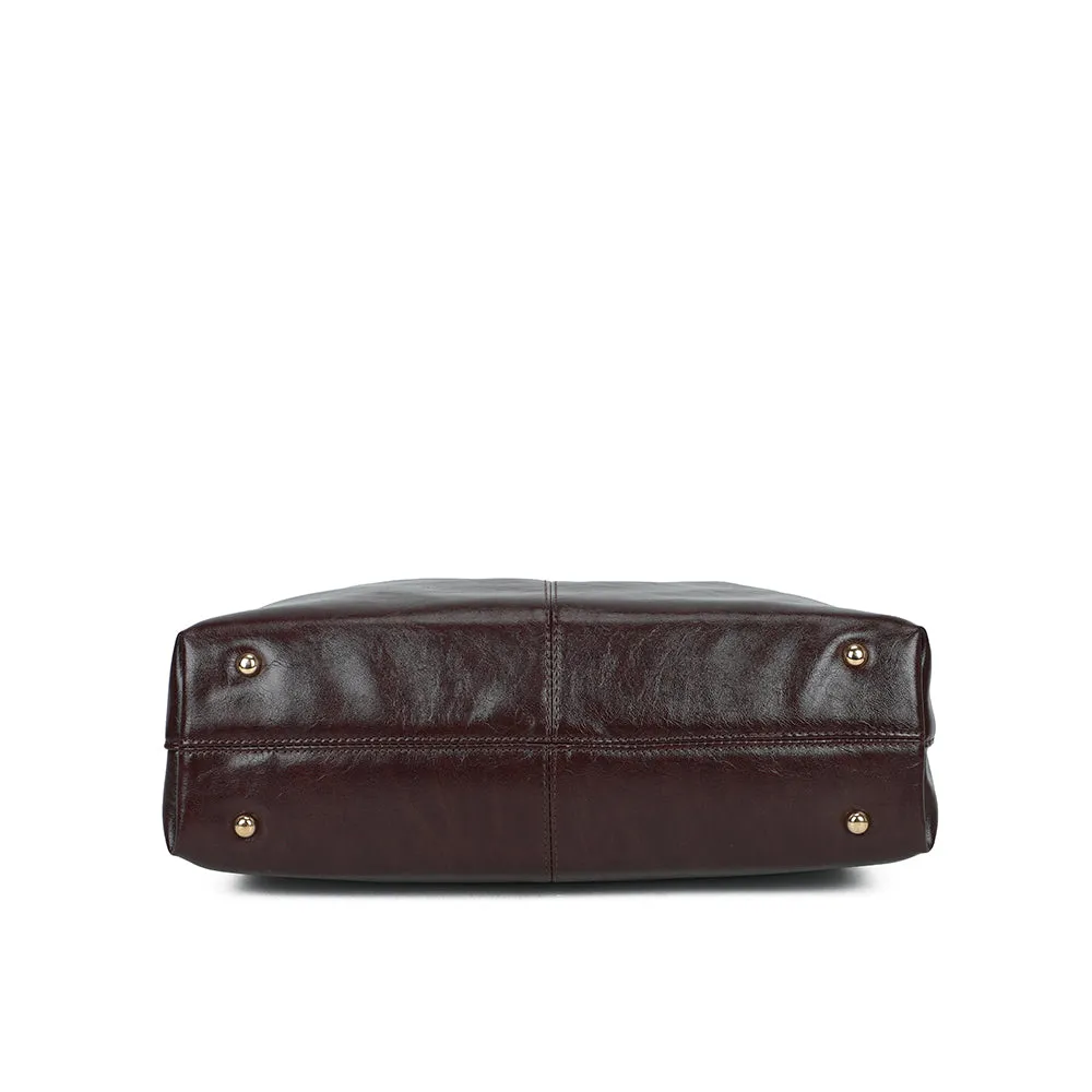 Gallantry Paris Le Mahé sac cabas bordeaux brillant