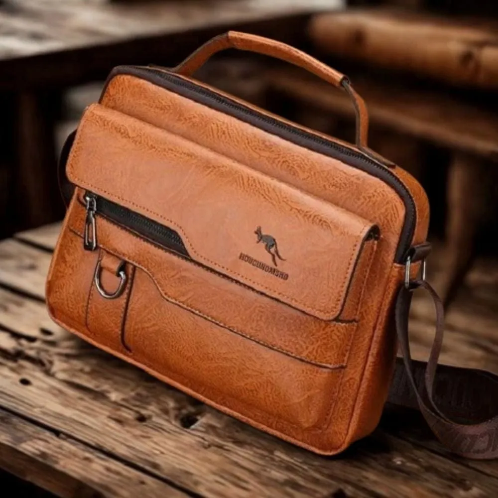 Maison Sacoches Altair sacoche cuir marron bandoulière 28 cm