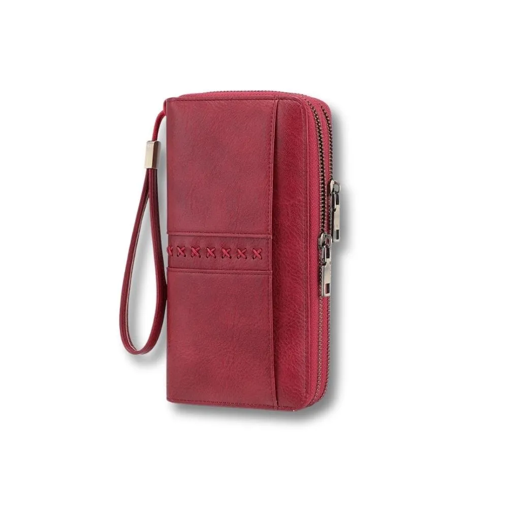 Maison Sacoches Nolia pochette téléphone femme marron-blanc