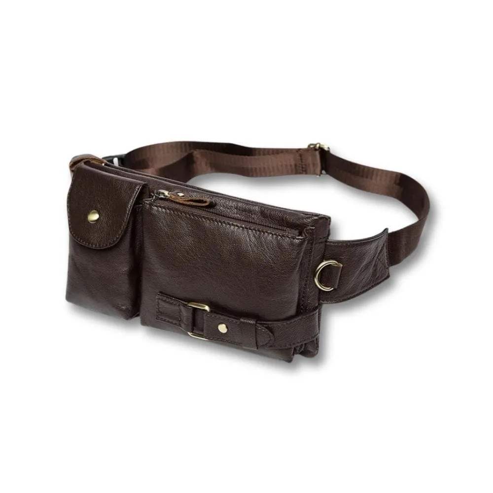 Maison Sacoches Wyler sacoche ceinture marron cuir