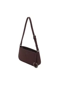 O bag Verbier sac bandoulière tissu gommé bordeaux