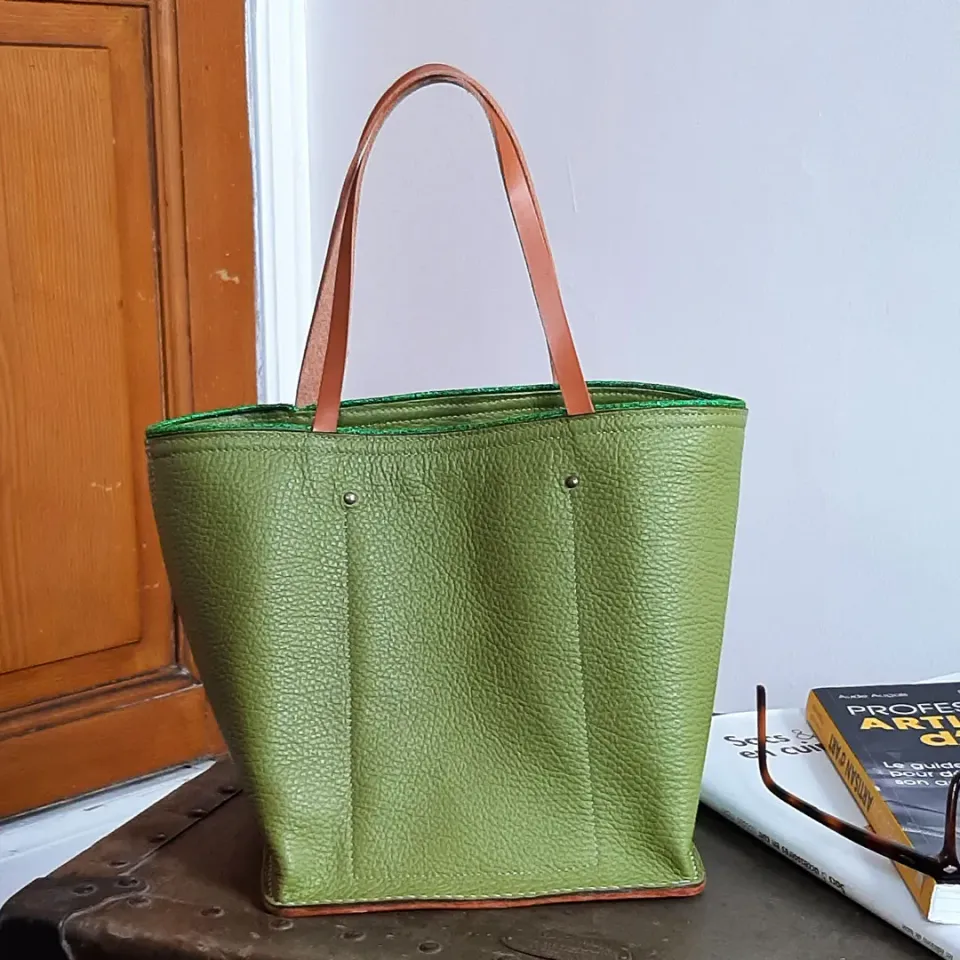 Atelier Anne R sac Quadrate cabas cuir grainé