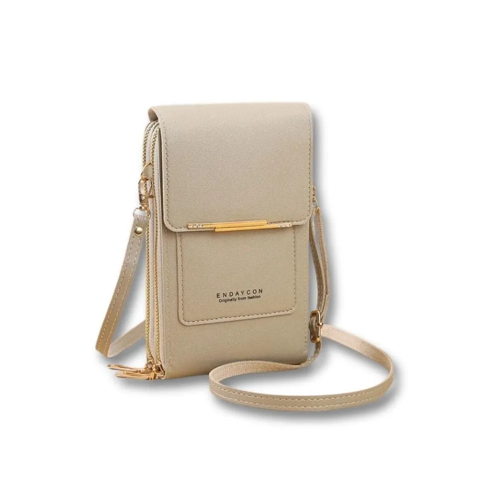 Maison Sacoches Orelia mini sac téléphone marron