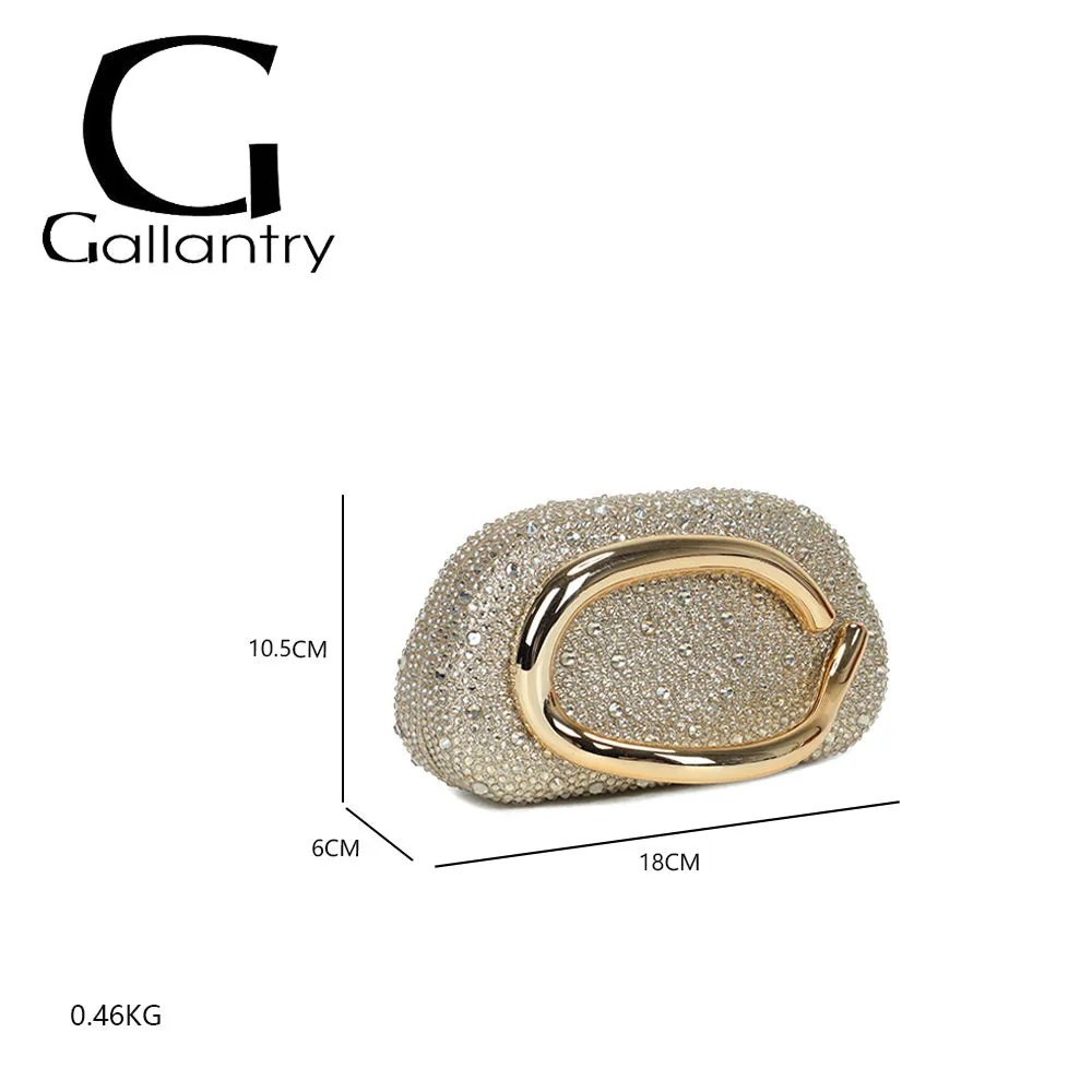 Gallantry La Pépite pochette soirée strass or