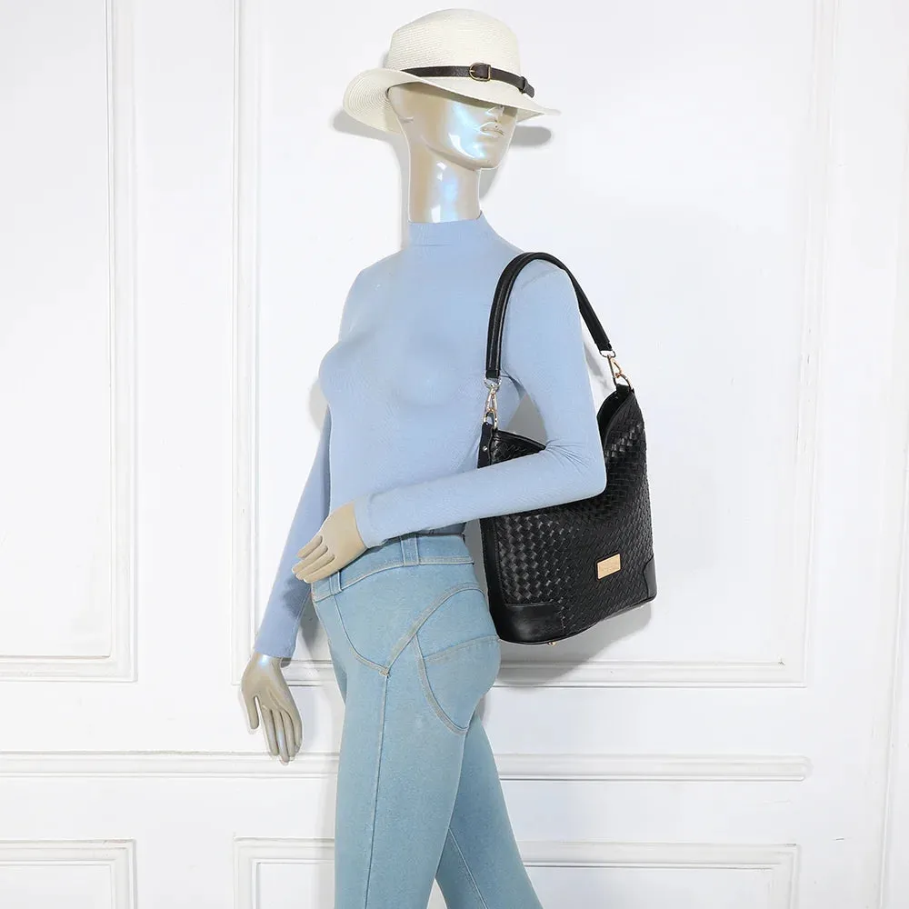 Gallantry Paris Bellina sac à main tressé noir