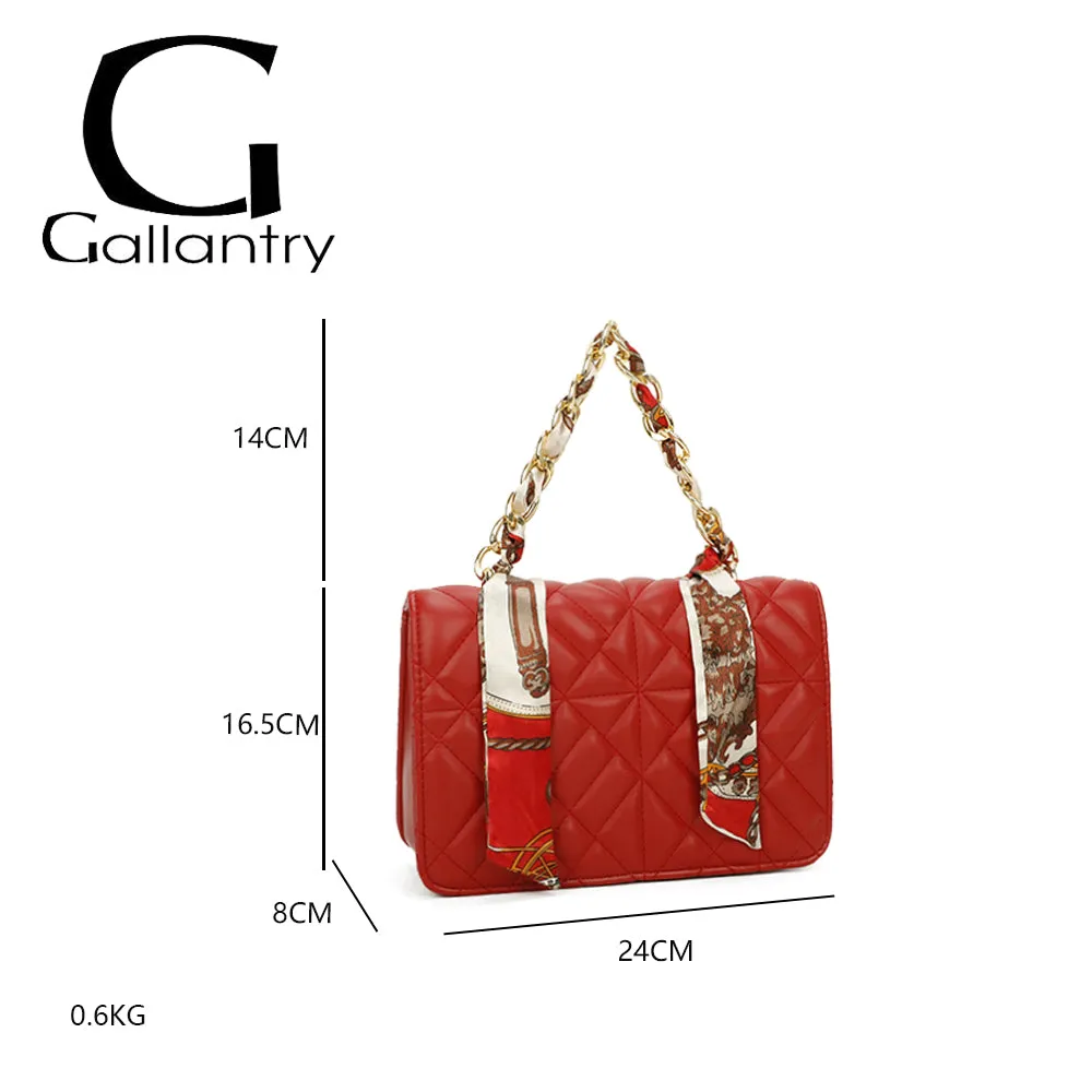 Gallantry Quilted Éclat sac bandoulière Rouge matelassé