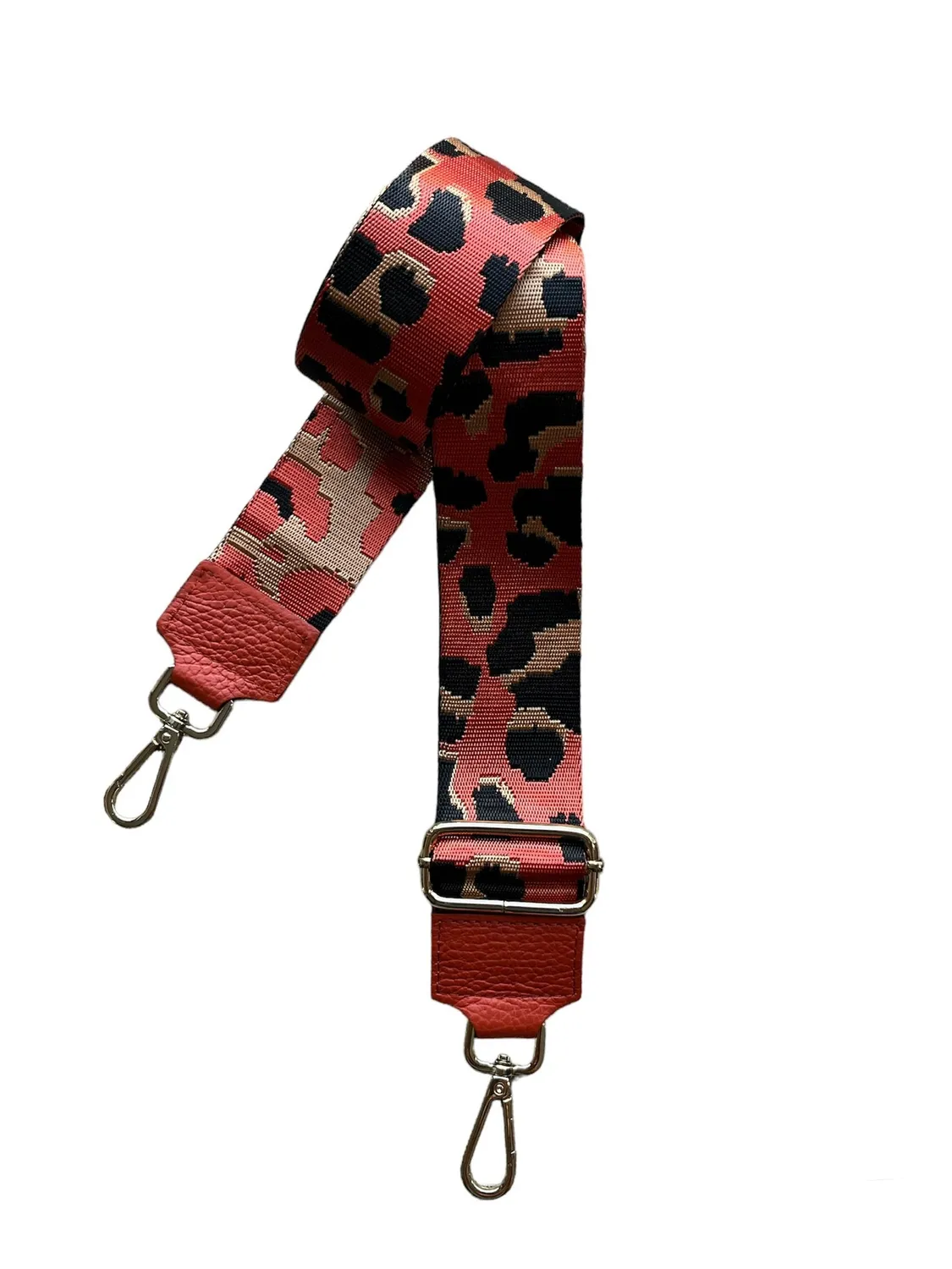 Hexagone Cuir Anse Léopard anse sac blanc doré