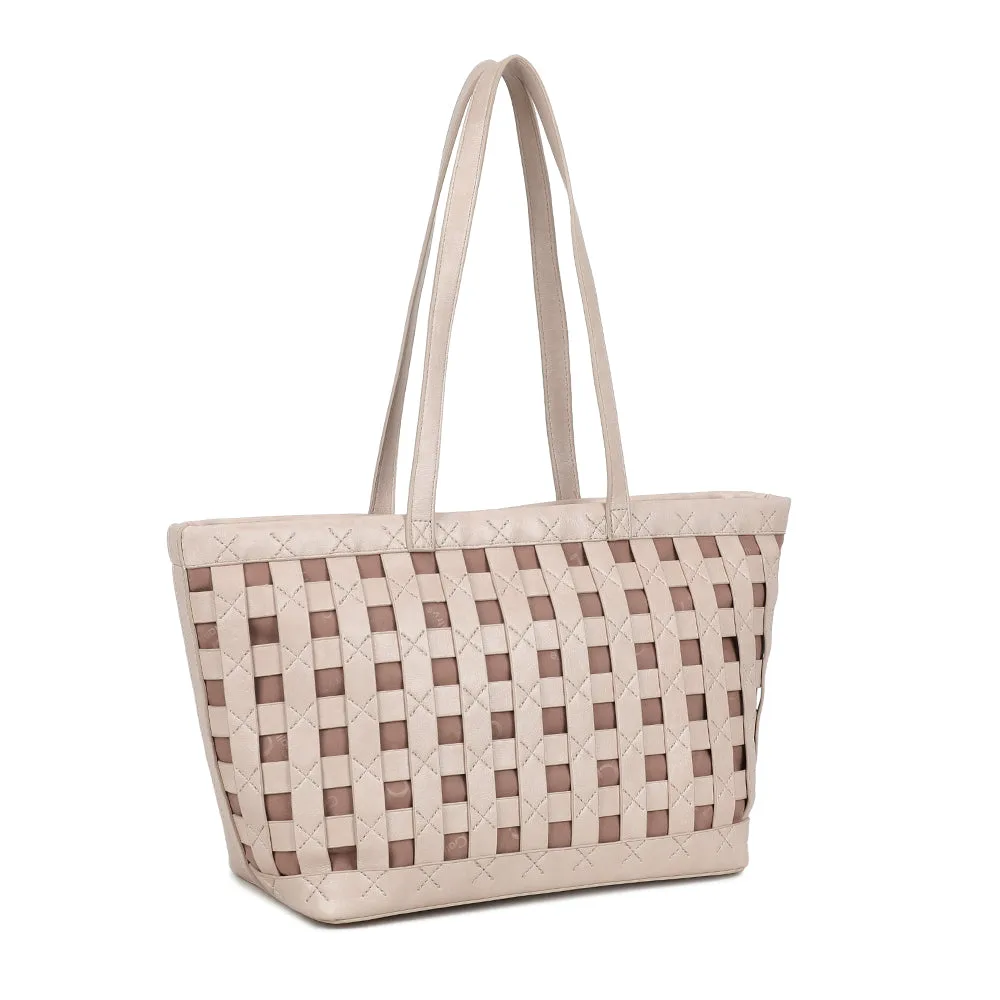 Gallantry Paris Naeva sac à main beige tressé