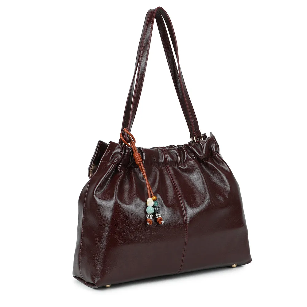 Gallantry Paris Le Mahé sac cabas bordeaux brillant