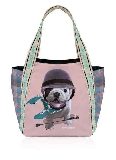 Téo Jasmin Téo Jockey cabas motif chien grand format