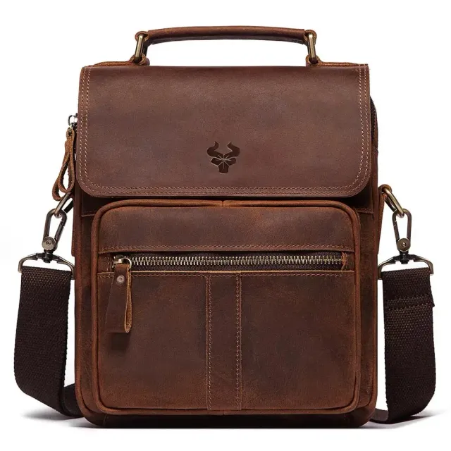 Mon Sacoche cuir sacoche bandoulière homme café