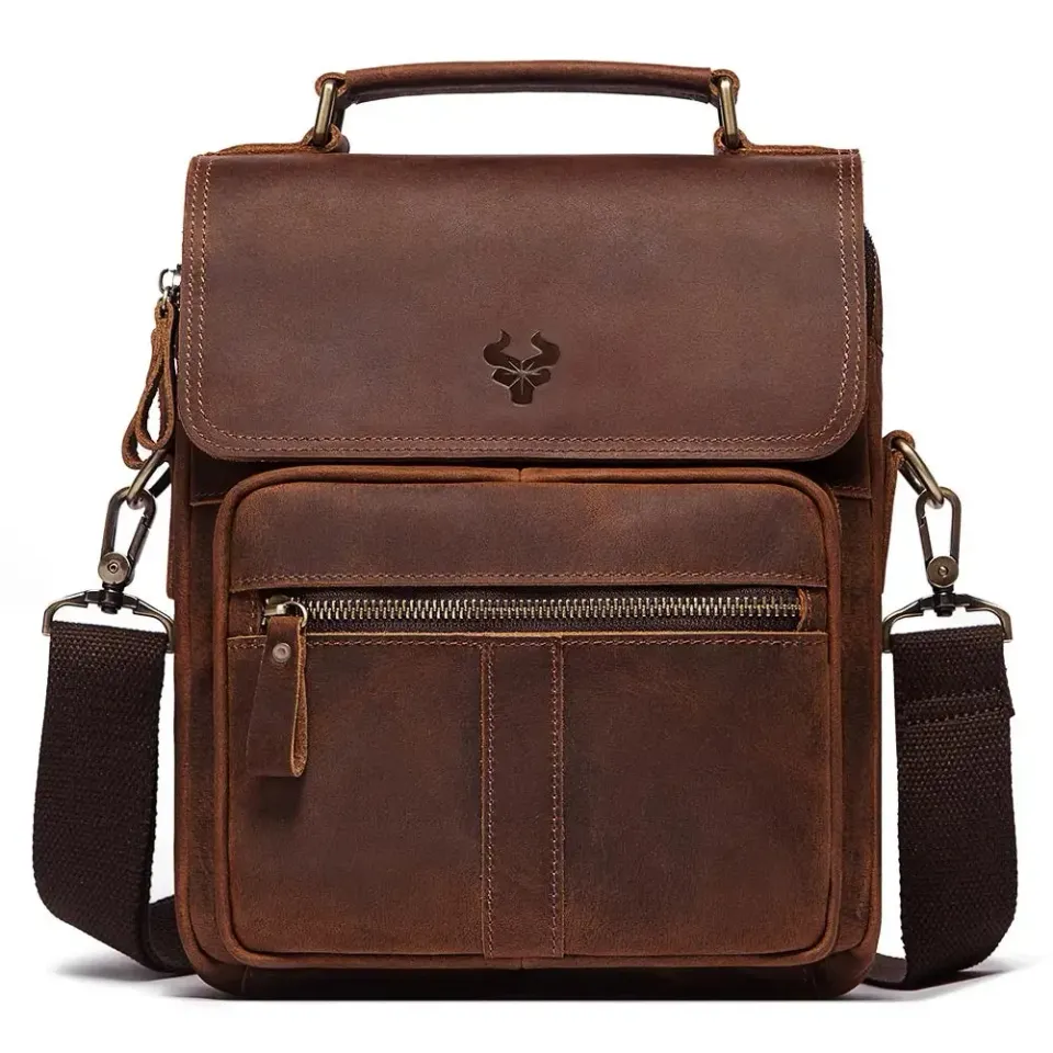 Mon Sacoche cuir sacoche bandoulière homme café