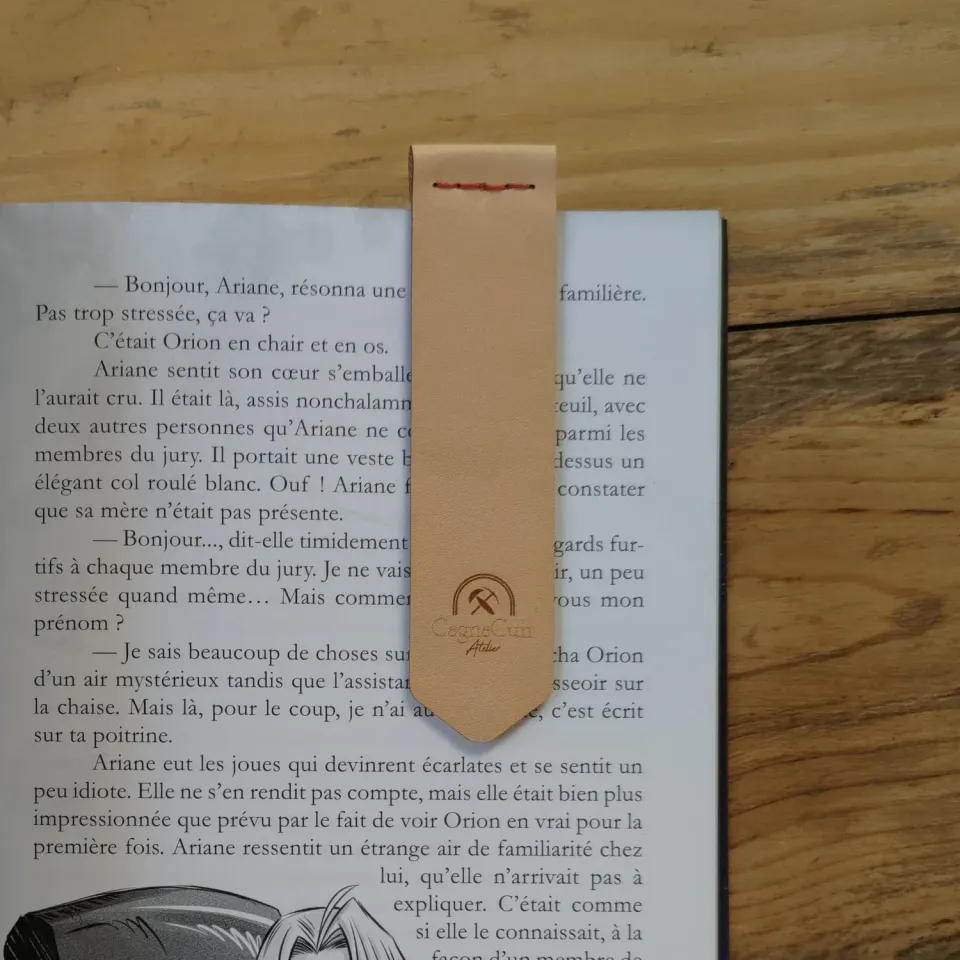 CagnaCuir Atelier Le Ruban marque-page cuir splash