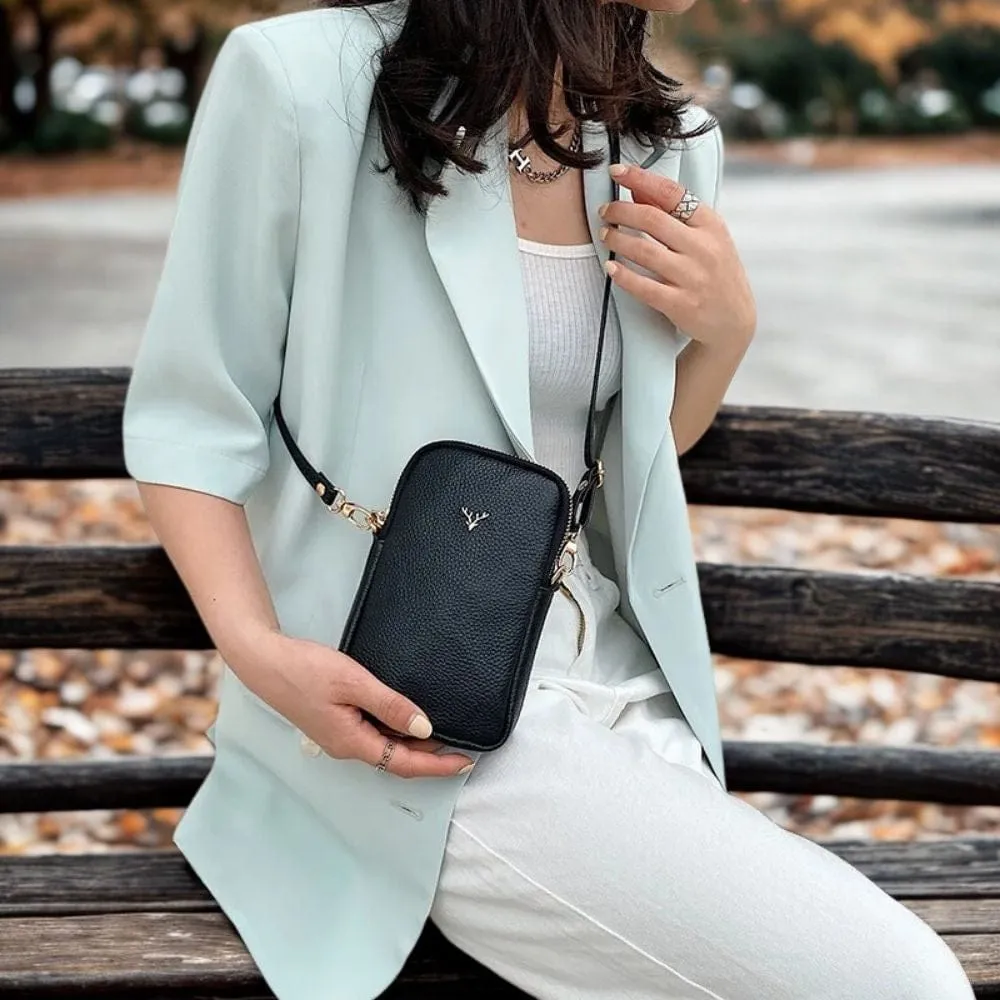 Maison Sacoches Jade petit sac simili cuir noir compact