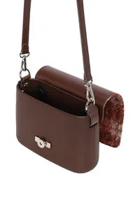 O bag O pocket Flap Extraslim sac tartan chocolat 3D