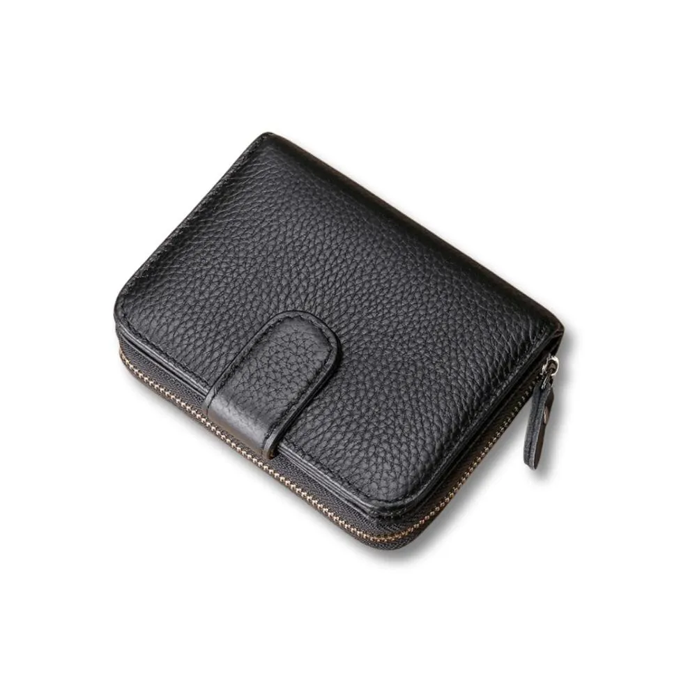 Maison Sacoches Vela mini porte-monnaie cuir noir