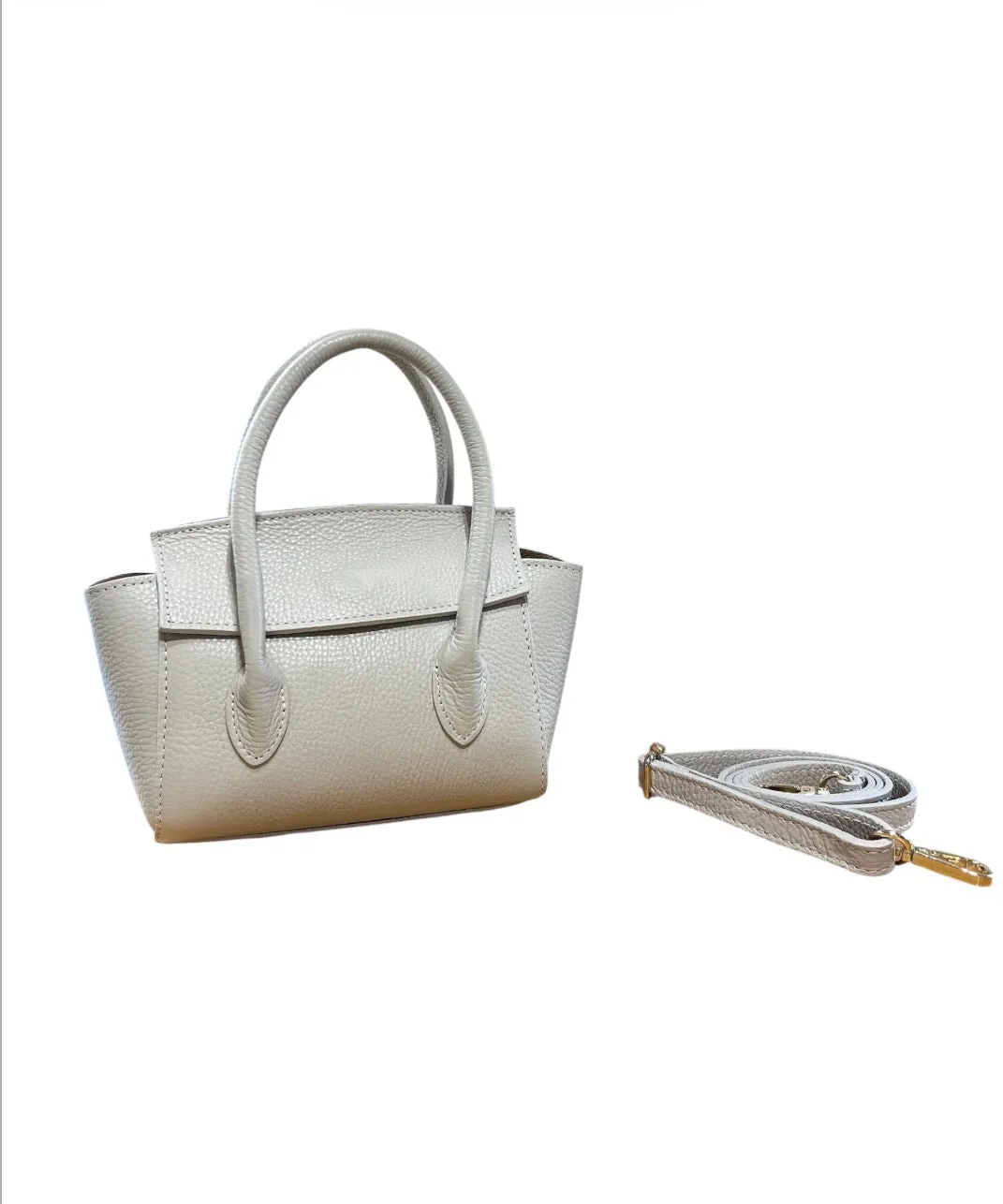 Hexagone Cuir Candy sac cuir jaune sorbet pastel
