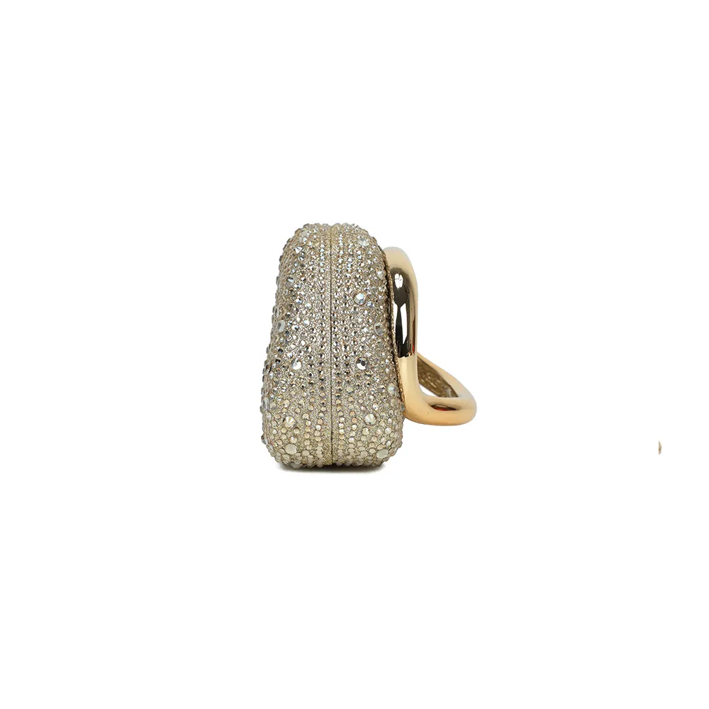 Gallantry La Pépite pochette soirée strass or