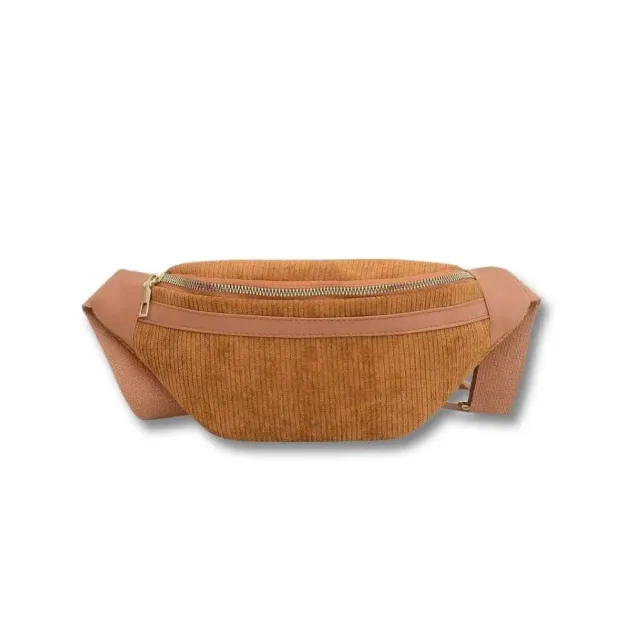 Maison Sacoches Kora Sac Banane Femme Kaki velours