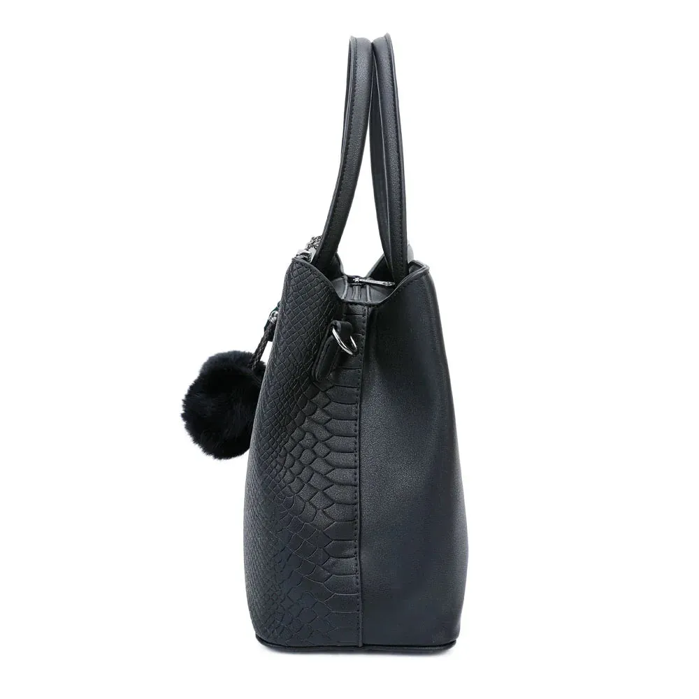 Gallantry Paris Hailey sac à main noir effet serpent