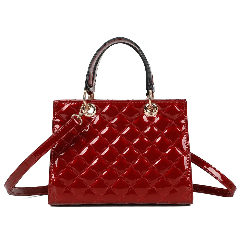 Gallantry Paris Scarlett sac à main rouge foncé verni