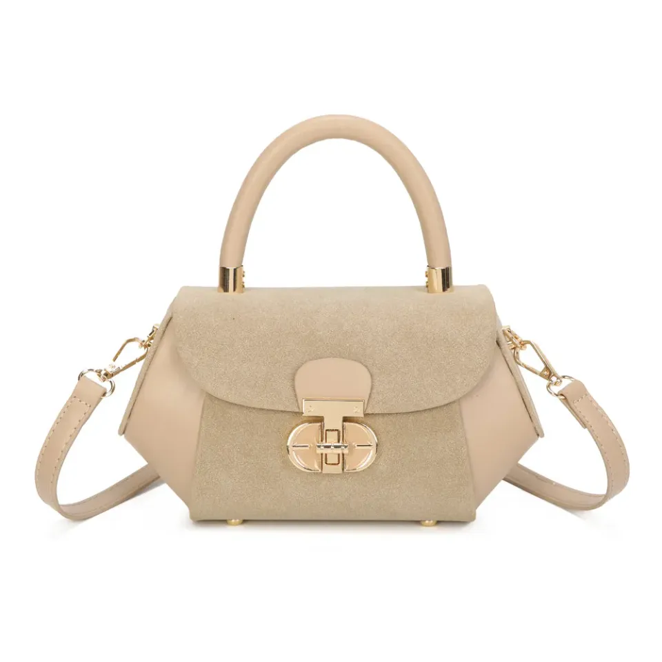 Gallantry La Evana petit sac rabat taupe suédine