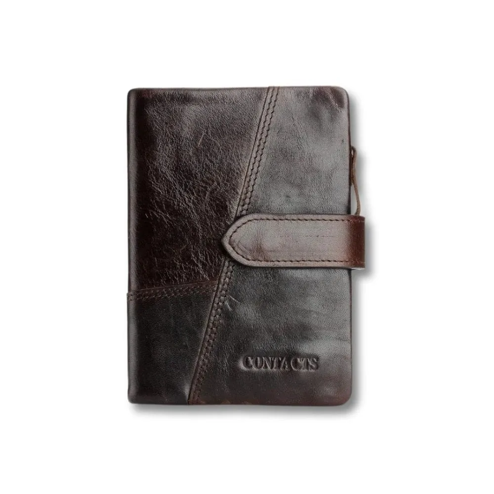 Maison Sacoches Loxen portefeuille homme grand format Marron L cuir