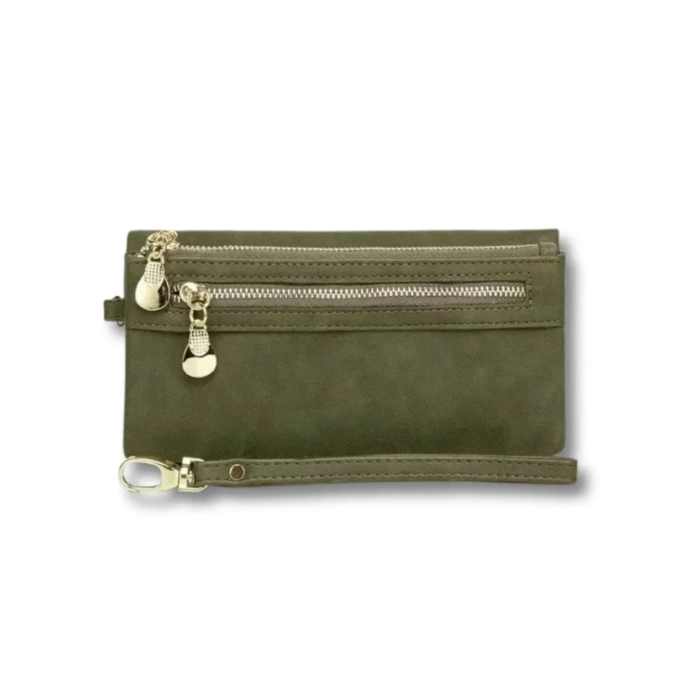 Maison Sacoches Zaria grand portefeuille femme noir zippé