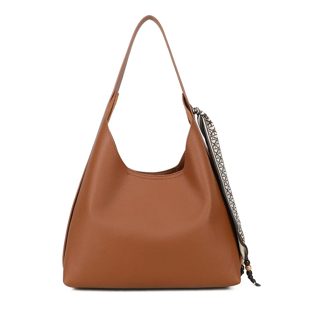 Gallantry La Nérélie sac épaule marron grand 34cm