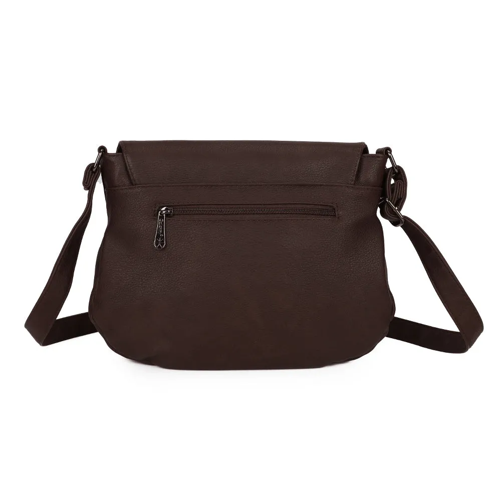 Gallantry Paris Naël sac bandoulière simili cuir coffee